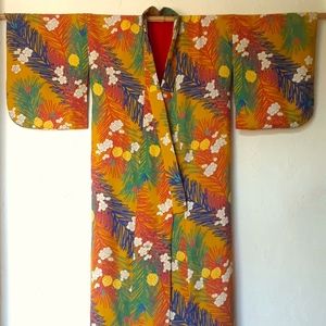 Antique Japanese Silk Kimono "Kimon" Robe ~ 1920's
